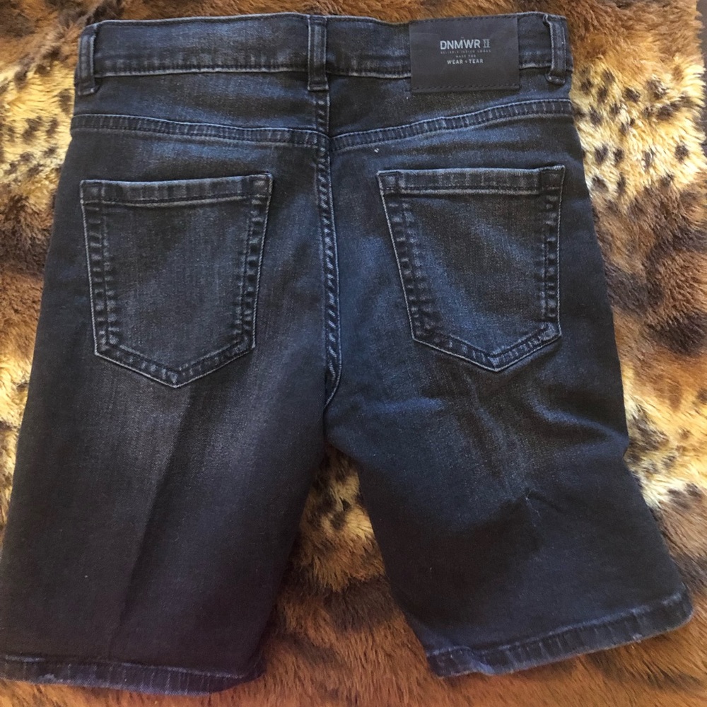 Boys black denim shorts